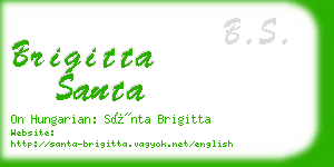 brigitta santa business card